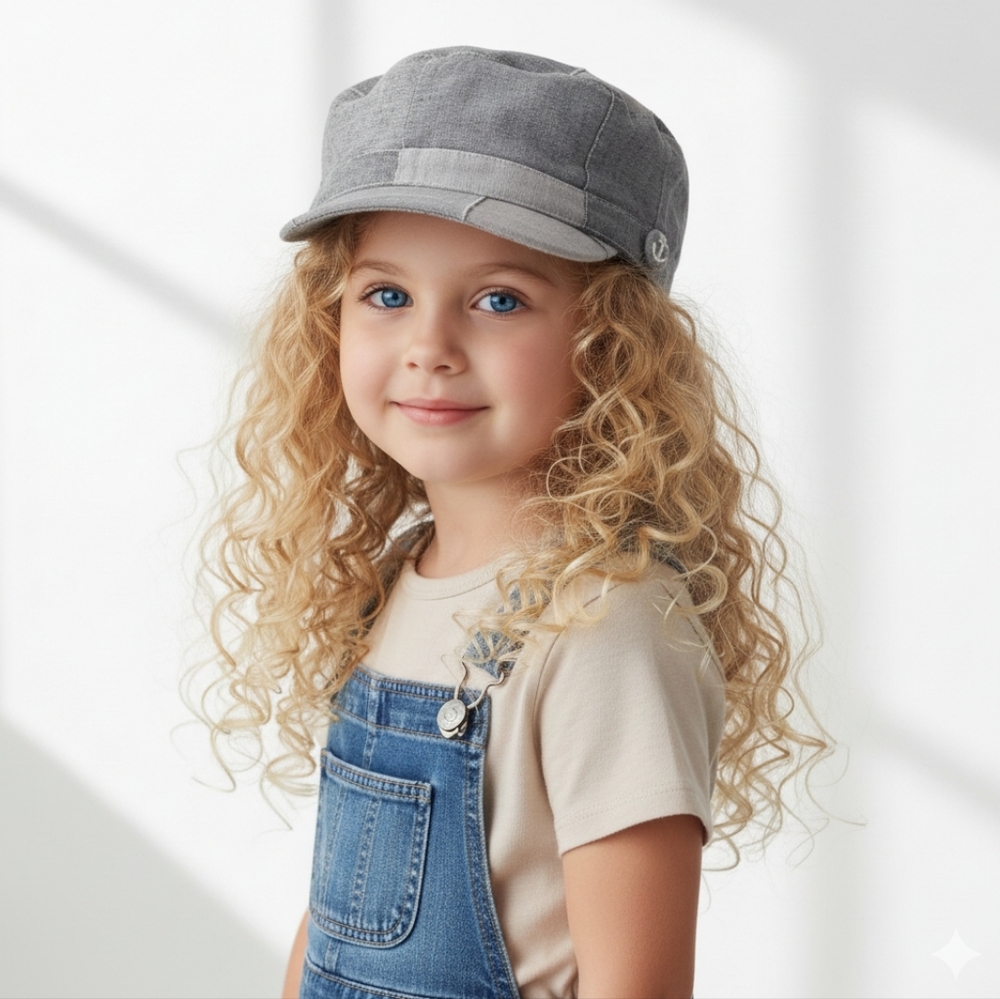 San Diego Hat Co Gray Patchwork Newsboy Cadet Cap Unisex NWT